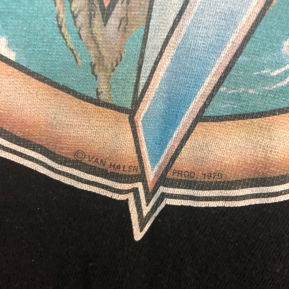 RARE Vintage Van Halen 1979 World Tour T-Shirt LARGE - Picture 4 of 8